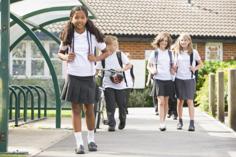 Children walking to school